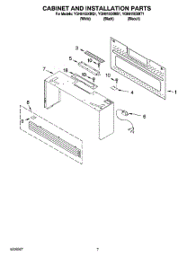 06 - Cabinet And Installation Parts parts for Whirlpool Microwave YGH8155XMB1 from AppliancePartsPros.com