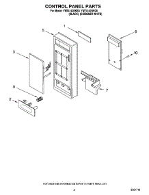 02 - Control Panel Parts parts for Whirlpool Microwave YMT4140SKQ0 from AppliancePartsPros.com