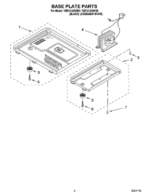 06 - Base Plate Parts parts for Whirlpool Microwave YMT4140SKQ0 from AppliancePartsPros.com