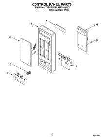 02 - Control Panel Parts parts for Whirlpool Microwave YMT4070SKB0 from AppliancePartsPros.com