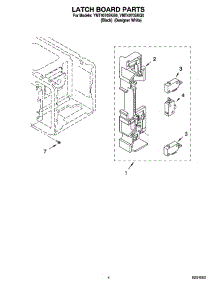 04 - Latch Board Parts parts for Whirlpool Microwave YMT4070SKB0 from AppliancePartsPros.com
