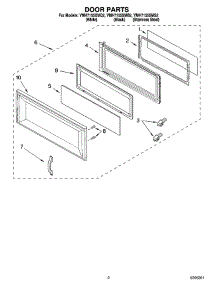02 - Door Parts parts for Whirlpool Microwave YMH7155XMQ2 from AppliancePartsPros.com