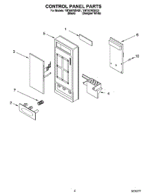 02 - Control Panel Parts parts for Whirlpool Microwave YMT4070SKQ1 from AppliancePartsPros.com