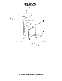 02 - Door Parts parts for Whirlpool Microwave MH3184XPY4 from AppliancePartsPros.com