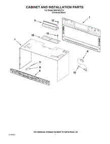 06 - Cabinet And Installation Parts parts for Whirlpool Microwave MH3184XPY4 from AppliancePartsPros.com