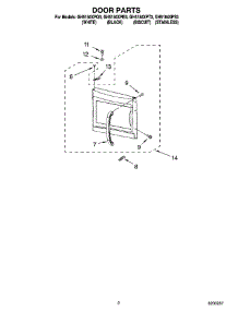 02 - Door Parts parts for Whirlpool Microwave GH5184XPQ3 from AppliancePartsPros.com