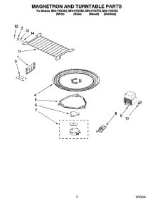 05 - Magnetron And Turntable Parts parts for Whirlpool Microwave MH2175SXB0 from AppliancePartsPros.com