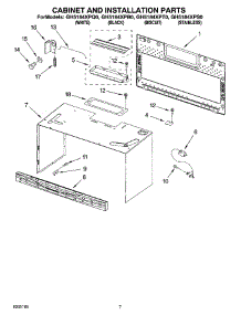 06 - Cabinet And Installation Parts parts for Whirlpool Microwave GH5184XPQ0 from AppliancePartsPros.com