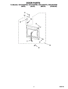 02 - Door Parts parts for Whirlpool Microwave GH5184XPT0 from AppliancePartsPros.com