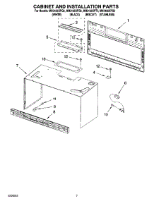 06 - Cabinet And Installation Parts parts for Whirlpool Microwave MH3185XPB2 from AppliancePartsPros.com