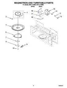 05 - Magnetron And Turntable Parts parts for Whirlpool Microwave MH1141XMQ3 from AppliancePartsPros.com