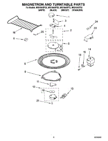 05 - Magnetron And Turntable Parts parts for Whirlpool Microwave MH3184XPS2 from AppliancePartsPros.com