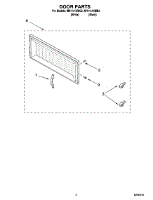 02 - Door Parts parts for Whirlpool Microwave MH1141XMB3 from AppliancePartsPros.com