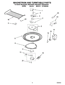 05 - Magnetron And Turntable Parts parts for Whirlpool Microwave MH3185XPT2 from AppliancePartsPros.com