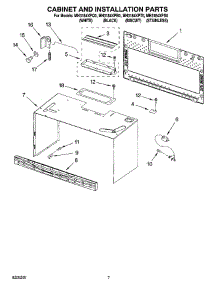 06 - Cabinet And Installation Parts parts for Whirlpool Microwave MH3184XPT0 from AppliancePartsPros.com