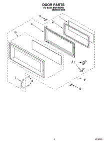 02 - Door Parts parts for Whirlpool Microwave MH2155XPS0 from AppliancePartsPros.com