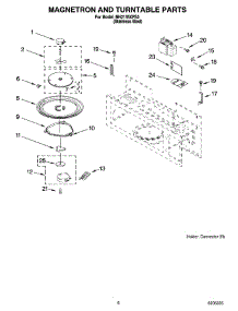 05 - Magnetron And Turntable Parts parts for Whirlpool Microwave MH2155XPS0 from AppliancePartsPros.com