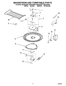 05 - Magnetron And Turntable Parts parts for Whirlpool Microwave MH3184XPQ1 from AppliancePartsPros.com