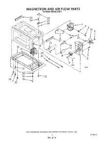 03 - Magnetron And Air Flow parts for Whirlpool Microwave MW3601XW0 from AppliancePartsPros.com