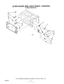04 - Oven Door And Latch parts for Whirlpool Microwave MW3601XW0 from AppliancePartsPros.com