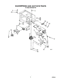 03 - Magnetron And Air Flow parts for Whirlpool Microwave MS1060XYR0 from AppliancePartsPros.com