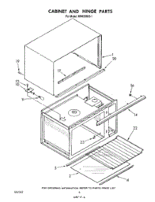 04 - Cabinet And Hinge parts for Whirlpool Microwave MW8900XS1 from AppliancePartsPros.com
