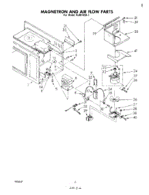 04 - Magnetron And Air Flow parts for Whirlpool Microwave RJM74501 from AppliancePartsPros.com