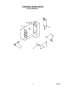 05 - Control Panel parts for Whirlpool Microwave MW3600XW1 from AppliancePartsPros.com
