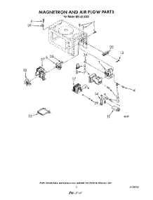 03 - Magnetron And Air Flow parts for Whirlpool Microwave MS1451XW0 from AppliancePartsPros.com