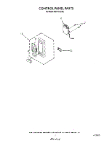 05 - Control Panel parts for Whirlpool Microwave MS1451XW0 from AppliancePartsPros.com