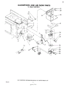 04 - Magnetron And Air Flow parts for Whirlpool Microwave RJM74500 from AppliancePartsPros.com