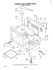 03 - Cabinet And Stirrer parts for Whirlpool Microwave MW8750XL2 from AppliancePartsPros.com