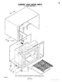 04 - Cabinet And Hinge parts for Whirlpool Microwave MW8750XL2 from AppliancePartsPros.com