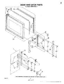 05 - Door And Latch parts for Whirlpool Microwave MW8750XL2 from AppliancePartsPros.com