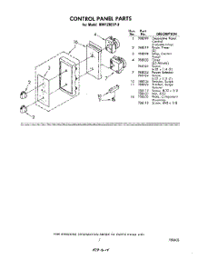 05 - Control Panel , Literature And Optional parts for Whirlpool Microwave MW120EXP0 from AppliancePartsPros.com
