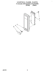 05 - Control Panel parts for Whirlpool Microwave MT6120XBQ0 from AppliancePartsPros.com