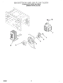 05 - Magnetron And Air Flow parts for Whirlpool Microwave MT9114SFB0 from AppliancePartsPros.com