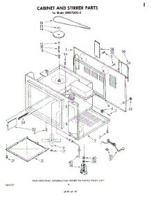 03 - Cabinet And Stirrer parts for Whirlpool Microwave MW8750XL0 from AppliancePartsPros.com