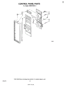 07 - Control Panel parts for Whirlpool Microwave MW8750XL0 from AppliancePartsPros.com