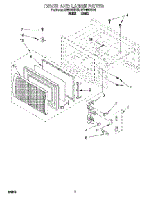 04 - Door And Latch parts for Whirlpool Microwave MT6125XBQ0 from AppliancePartsPros.com