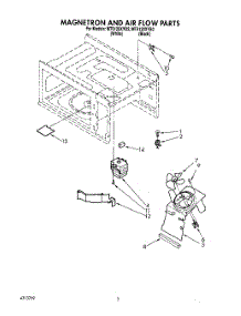 02 - Magnetron And Air Flow parts for Whirlpool Microwave MT6120XYQ2 from AppliancePartsPros.com