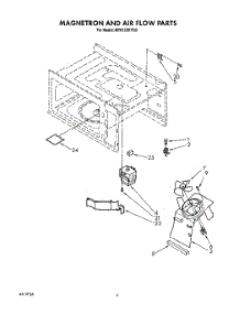 03 - Magnetron And Air Flow parts for Whirlpool Microwave MT6120XYQ0 from AppliancePartsPros.com