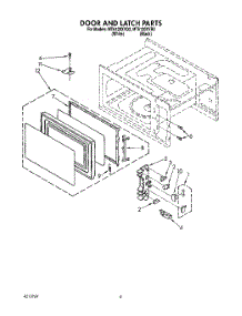 04 - Door And Latch parts for Whirlpool Microwave MT6120XYQ2 from AppliancePartsPros.com