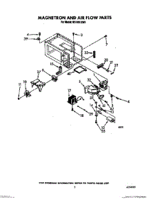 03 - Magnetron And Airflow parts for Whirlpool Microwave MS1651XW0 from AppliancePartsPros.com