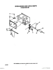 04 - Oven Door And Latch parts for Whirlpool Microwave MS1651XW0 from AppliancePartsPros.com