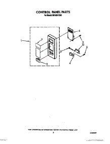 05 - Control Panel parts for Whirlpool Microwave MS1651XW0 from AppliancePartsPros.com