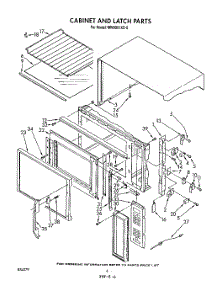 04 - Cabinet And Latch parts for Whirlpool Microwave MW8901XS0 from AppliancePartsPros.com