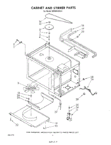 03 - Cabinet And Stirrer parts for Whirlpool Microwave MW8900XS2 from AppliancePartsPros.com