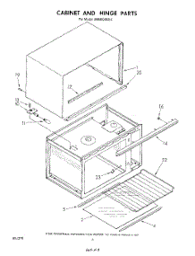 04 - Cabinet And Hinge parts for Whirlpool Microwave MW8900XS2 from AppliancePartsPros.com