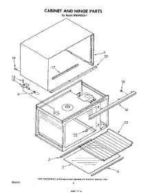 04 - Cabinet And Hinge parts for Whirlpool Microwave MW8400XS1 from AppliancePartsPros.com